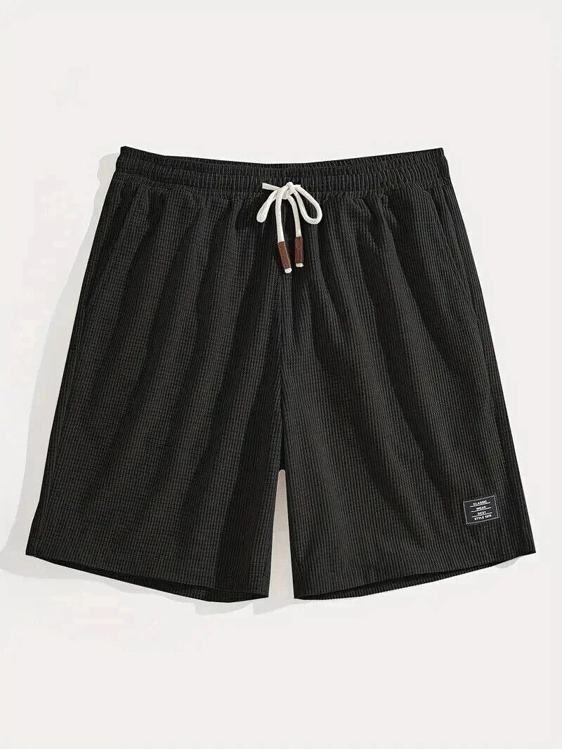 FABRIPPLE Men's Black Slim Fit Shorts for Summer - Image 4